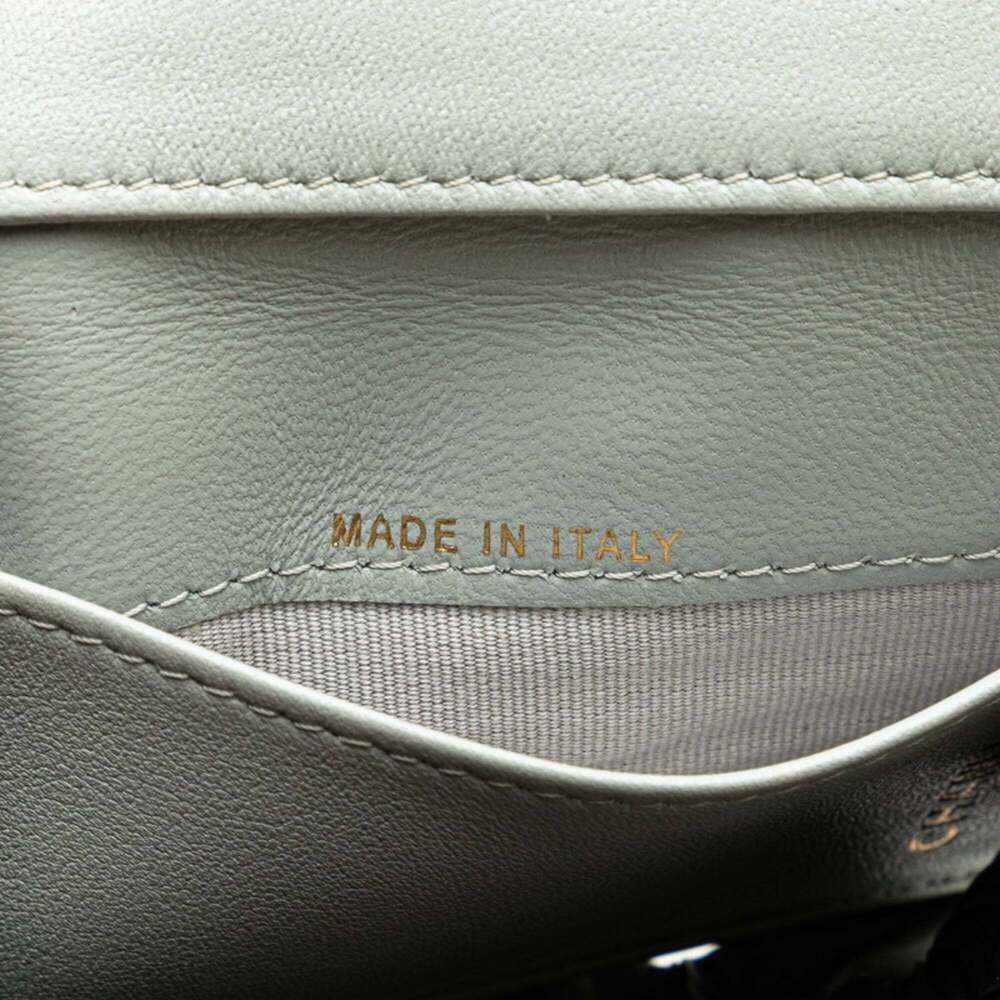 CHANEL Authentic Gray Lambskin Leather Wallet - Picture 10 of 11